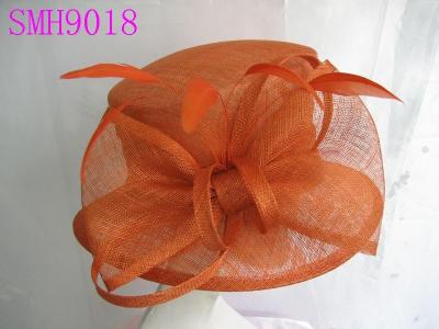 China Coral Sinamay Ladies Hats Sinamay Bow / Trimming for Normal day for sale