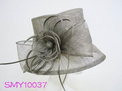 China Horse racing Taupe ladies occasion hats Small Brim Hats for sale