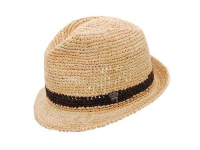 China Sombrero de paja tejido rafia natural casual, los sombreros casuales de las señoras elegantes de Fedora para el día normal en venta