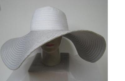 China Woven Paper Yarn Soft Ladies' Casual Hats, Custom Fashion Floppy Ribbon Hat In Tonal Color for sale