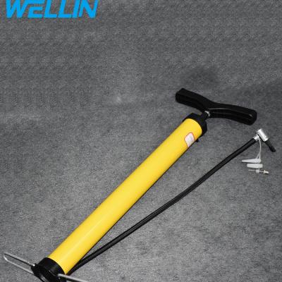 China High Efficiency China New Products Yellow Air Pump , Portable Manual Air Pump For Inflatable Ball for sale