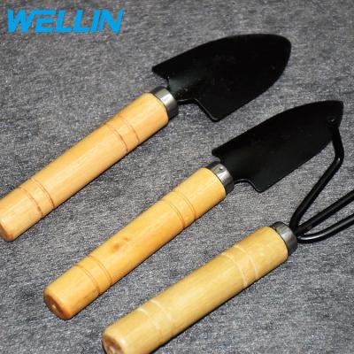 China 3Pcs Mini Garden Tool Kits Children's Garden DIY Tools With Wooden Handle for sale