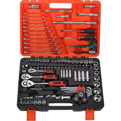 China Wholesale Price High Grade 121Pcs Auto Repair Stocked Socket Tool Kit With Plastic Case 1/2