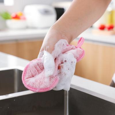 China Household Kitchen Dish Sponge Cleaning Sponge Brush Cleaning Cloth Dish Cloth Durable Stocked Dish Cloth Sponge for sale