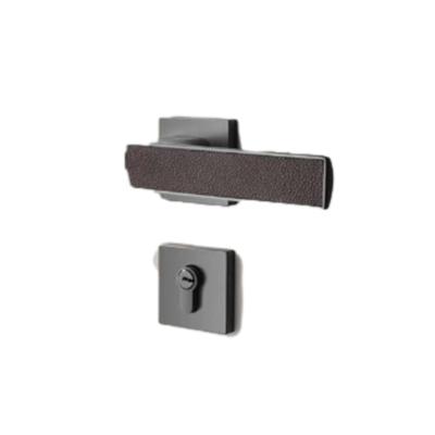 China Durable High Security HS Best Selling Zinc Alloy Overturned Wooden Door Lock Handle Locks For Bedroom for sale