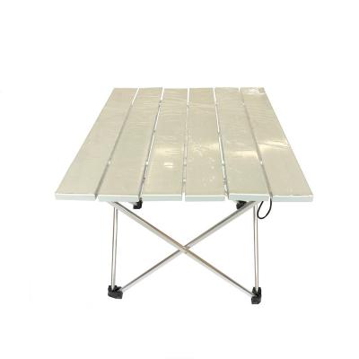 China 2022 modern modrden style roll up fold up camping aluminum material table easy take use ultralight lightweight outdoor BBQ table for sale