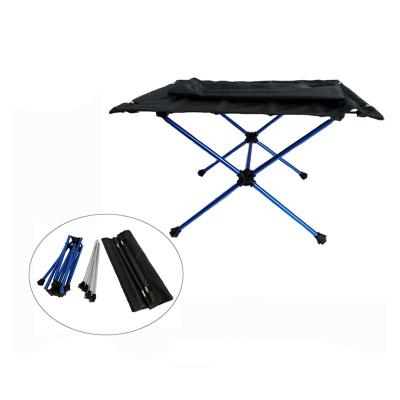 China New Design Modern Matte Fashion Style Table Top Economic Non-slip Portable Aluminum Frame Portable Folding Camping Table for sale