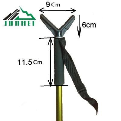 China 6061 Aluminum Outdoor Shooting Tripod Camping Ultralight Accessories Hunting Sticks Swivel V Shape Shooting Stick For Shooting Hunting Pole for sale