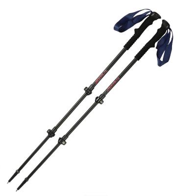 China Durable Amazon Top Selling STOPPER Ultralight 100% Telescopic Handle Carbon Material Axle Trekking Pole Baston De Trail Trekking Raising Pole for sale