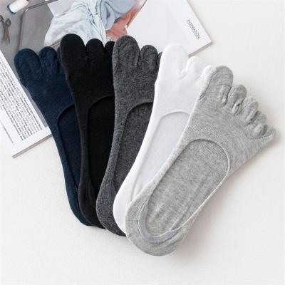 China 2022 Most Popular Breathable No Show Knocks Cotton Premium Men Knocks 5 Toe Socks for sale