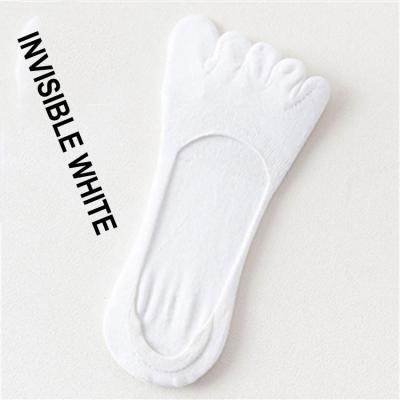 China Breathable High Quality Cotton No Show Socks Premium Sports Bangs 5 ​​Men's Athletic Toe Socks for sale