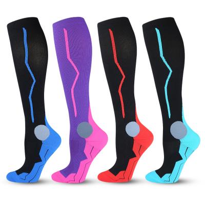 China Professional Sports High Compression Socks Sports High Quality Running Knee High Compression Socks Football for sale