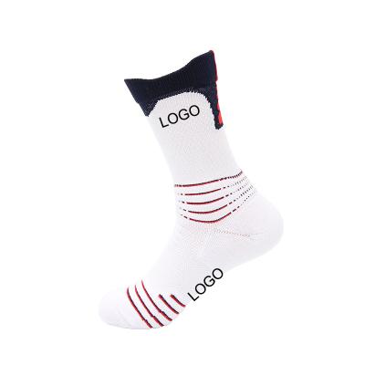 China Custom Made High Quality Men's Sports Logo Socks Sports Tennis Socks Volleyball Socks for sale