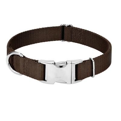 China Custom Classic Padded Nylon Dog Pet Collar With Metal Buckle For Pet Products Manufacturer for sale