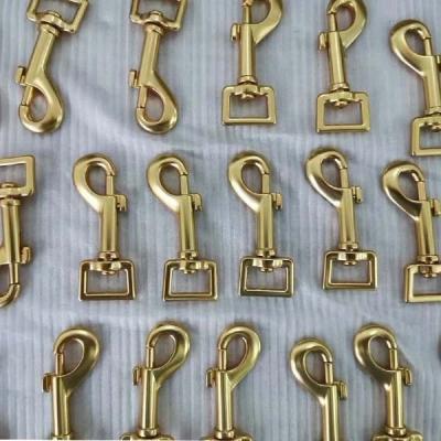 China Water Treatment Matt Gold 15mm/20mm/25mm Metal Hardware Snap Swivel Dog Leash Hooks for sale