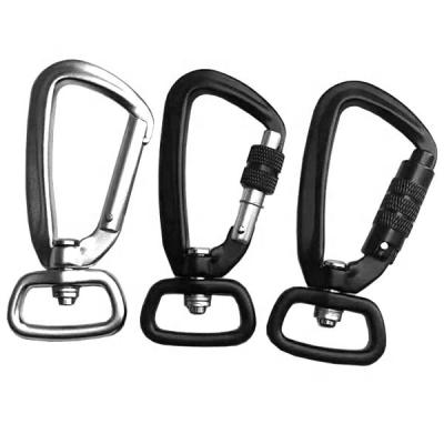 China Wholesale Water Treatment Colored Anodized Aluminum 7075 Premium Oxided Carabiner Swivel Swivel Slings With Self-Locking for sale