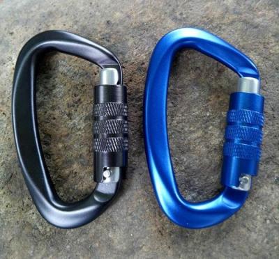 China Aluminum Carabiner Heavy Industry Rigging Hardware Snap Hooks With Self-Locking Hooks for sale