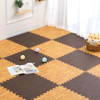 China Outdoor Fitness Floor Mat Solid Color Wood Grain Eco-friendly Cushioning Can Be Quilted Floor Mat for sale