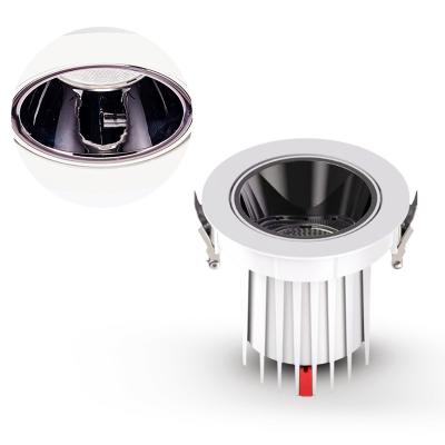 China WeiYe Modern New Products LED 2021 Black COB 30W Adjustable Die Casting UGR 17 Anti-Glare Aluminum Chrome Downlight 7W 9W 15W 20W 30W for sale