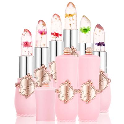 China Magic Color Crystal Nude Jelly Flower Waterproof High Dye Changing Lipstick for sale