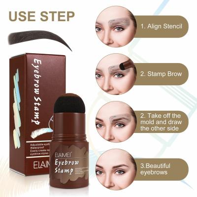 China Waterproof 24 Stencils Private Label Makeup Step Long Lasting Waterproof Eyebrow Stamps One Shaping Kit for sale