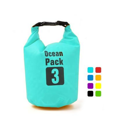 China Swimming PVC 2L 3L 5L 10L 15L 20L 30L Dry Bags Hiking Waterproof Kayak Ocean Package Sports Beach Bag Backpack for sale