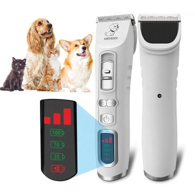 China Sustainable Teddykala Cute White Pet USB Low Noise Electric God Pet Hair Clippers for sale