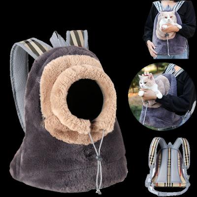 China Sustainable Teddykala Newest Pet Bag Carrier Plush Winter Cat Carrier Bac Outdoor Travel Airline Approved Pet Carrier for sale