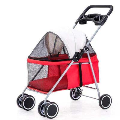 China Modern Teddykala Wholesale Stroller For Dog Portable Outdoor Large Dog Stroller Luxury 4 Wheels Stroller For Dog for sale