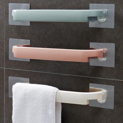 China Factory Price Storage Modern Simple Cheap Multifunctional Wall Mounted Rack NO Drilling Single Towel Rack Towel Rack for sale