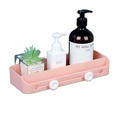 China Sustainable Eco-friendly Drain Tray Shampoo Shower Gel Bathroom Wall Hanging Rack for sale