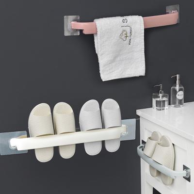 China No Punch Wall Mounted Home Bathroom Towel Rack Bestselling Plastic Hotel Towel No Punch Towel Holders for sale