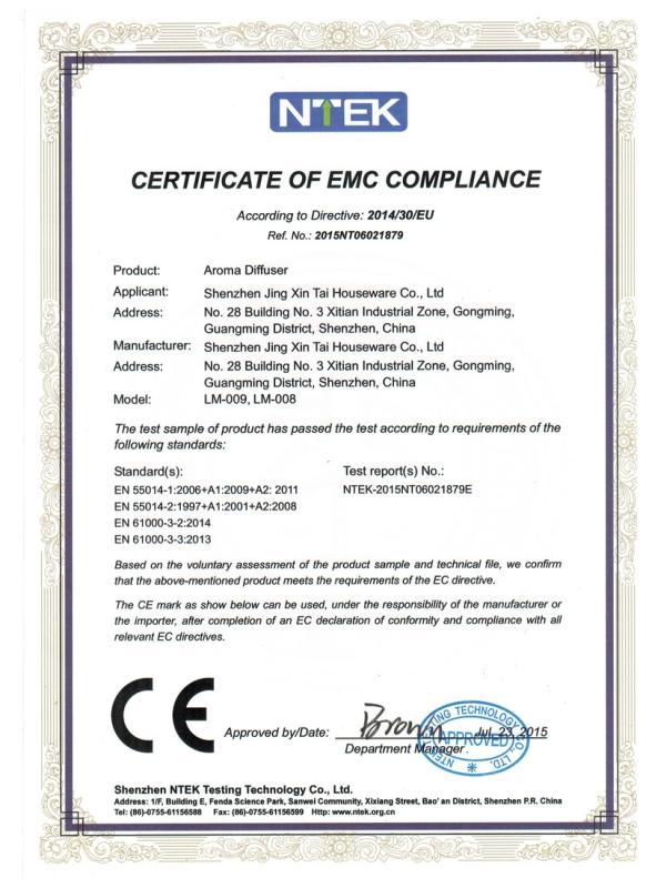 EMC - Shenzhen Jingxintai Houseware Co., Ltd.