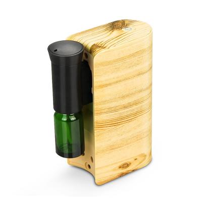 China Hotel Wood Grain Essential Oil Aroma Diffuser Waterless Clean Air Fresher for sale