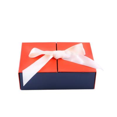 China Hot Sale Recyclable Double Door Gift Boxes Wedding For Cups Elegant Paper Packaging Boxes Lipstick, Jewelry Packaging Gray Board Recyclable for sale