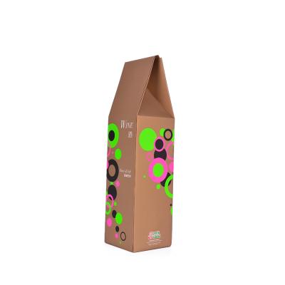 China Recycled Materials Custom Corrugated Cardboard Wine Glass Bottle Gift Box Packaging Pretty Rigid for sale