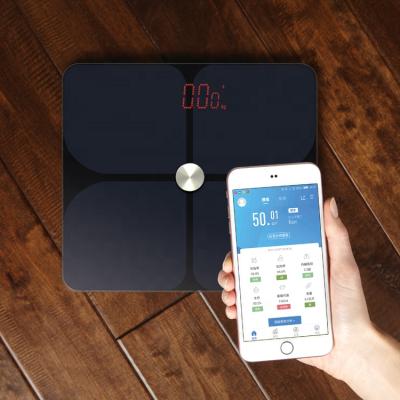 China Mobile App BT Sunwinon Top Selling Smart Body Measures Ito Coated Glass Smart Scale Bia Fat Measuring Scales for sale