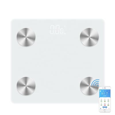 China Latest App BT Sunwinon Movable Style Tgf943f Smart Body Scales Glass Smart Scale Hd Led BT 4.2 Scales for sale