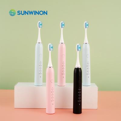 China Sunwinon K025-m1 Battery Operated Toothbrush Automatic Electric Toothbrush IPX7 Waterproof Replaceable Toothbrush for sale