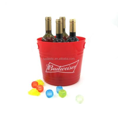 China 6 Pack Beer Bottle Holder Stocked Plastic Ice Bucket for sale