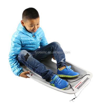 China 2017 SKI Version Outdoor Winter Product Customized Logo Large Plastic Snow Sled Boat With Rope For Kids for sale