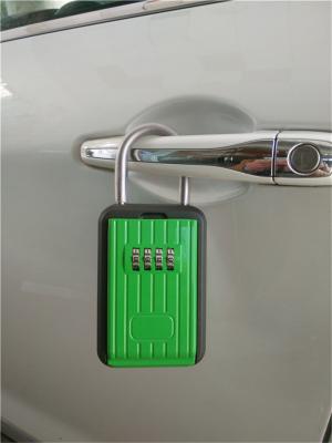 China Black / Green 4 Digit Zinc / Aluminum Alloy Car Key Lock Box With Digit Dialing for sale