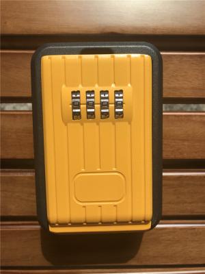 China Digital Combination Outdoor Door Key Safe Box Black & Yellow for sale