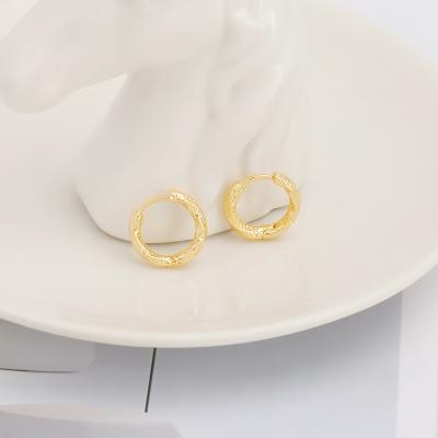 China New Hot Sale High Quality JXX Small Unique Unique Big Dangle Jewelry Earrings Brass Women 24K Gold Plated Huggie Circle Earrings Wholesale for sale