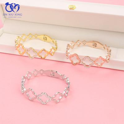 China JXX BXG-02F charm ladies stainless steel Zircon cutout bracelet 18k gold FASHIONABLE luxury bracelet JXX BXG-02F brand luxury product for sale