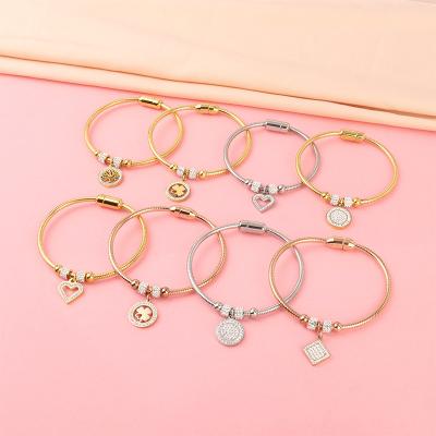 China JXX BXG-19F Wholesale 2022 New Hot Sale Ladies Mens Stainless Steel Jewelry Magnet Buckle Bracelet Magnetic Buckle Spring Design FASHIONABLE for sale