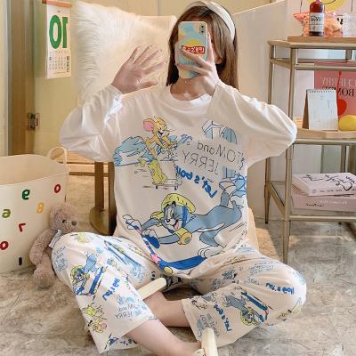 China New Chinese Women's Short Pajamas One Set Nightgown Set High Quality QUICK DRY Cute Short Set Wholesale One Sleeve for sale