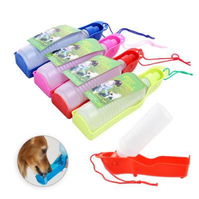 China 250ml/500ml Dog Travel Water Bottle Viable Outdoor Portable Plastic Dog Water Bottle Collapsible Dog Travel Water Bottle for sale