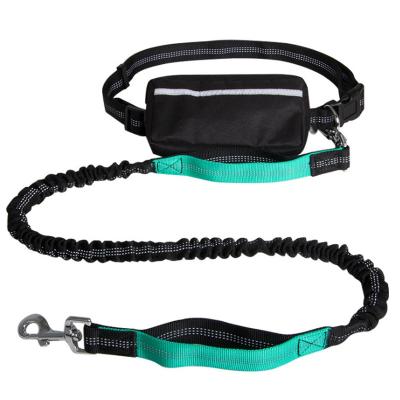 China Customized Portable Running Pet Leash Amazon Reflective Nylon Pet Leash Restraint Belt Running Leash for sale