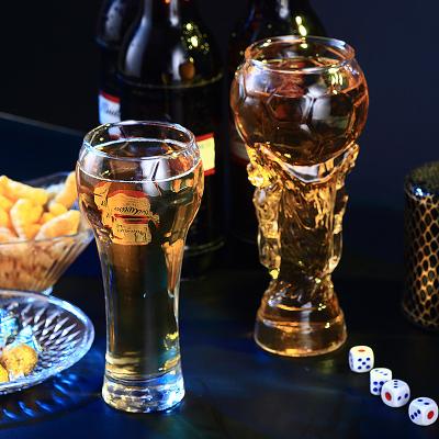 China 2022 World Cup Beer Mug Water Glass Water Tumbler Shaped Drinks Beer Modern Shaped Glass Mug for sale